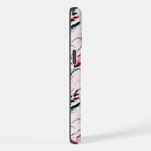 August Birth Flower Gladiolus Watercolor Pattern iPhoneケース (右側面)