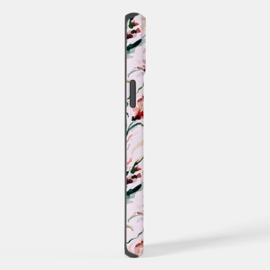 August Birth Flower Gladiolus Watercolor Pattern iPhoneケース (右側面)