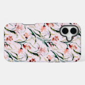 August Birth Flower Gladiolus Watercolor Pattern iPhoneケース (裏面横)
