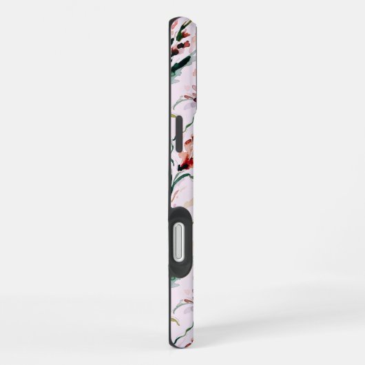 August Birth Flower Gladiolus Watercolor Pattern iPhoneケース (右側面)