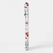 August Birth Flower Gladiolus Watercolor Pattern iPhoneケース (左側面)
