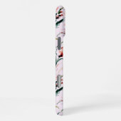 August Birth Flower Gladiolus Watercolor Pattern iPhoneケース (右側面)