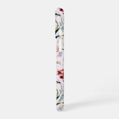 August Birth Flower Gladiolus Watercolor Pattern iPhone 16ケース (左側面)