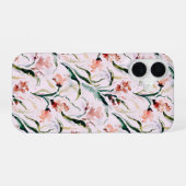 August Birth Flower Gladiolus Watercolor Pattern iPhone 16ケース (裏面横)