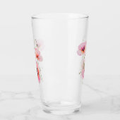 August birth flower NO LETTERING DOUBLE FLOWERS タンブラーグラス (左)