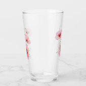 August birth flower NO LETTERING DOUBLE FLOWERS タンブラーグラス (右)