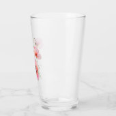 August birth flower Pink poppies NO LETTERING タンブラーグラス (左)