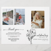 August Birth Month Flower Funeral Program チラシ (正面)