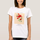 August Birth Month Flower T-Shirt Tシャツ (正面)