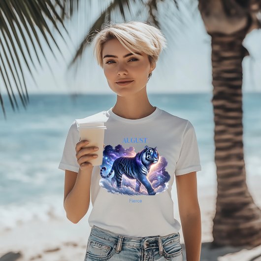 August Birth Month Spirit Animal Tiger Gift - Tシャツ