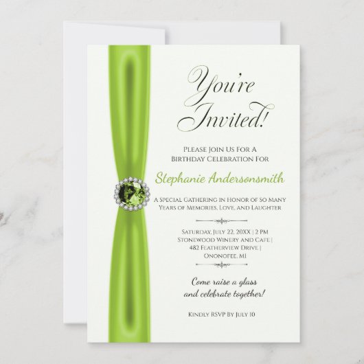 August Birthday Celebration - Peridot 招待状 (正面)