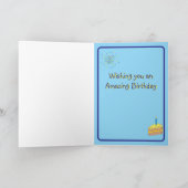 August Birthday Folded Greeting Card カード (内部)