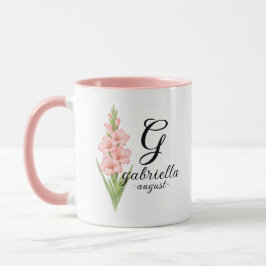 August Bloom – Elegant Gladiolus Birth Flower Mug マグカップ