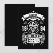 August Gift | 1994 伝説の誕生 招待状 (正面/裏面)