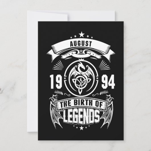 August Gift | 1994 伝説の誕生 招待状 (正面)
