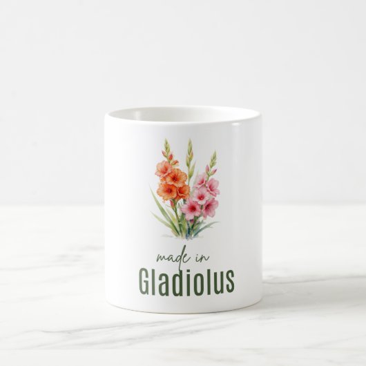 August Gladiolus  Flower Mug | Coffee Cup コーヒーマグカップ (中央)