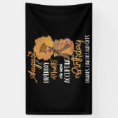 August It’s My Birthday Black August Leo Virgo 横断幕 (縦)