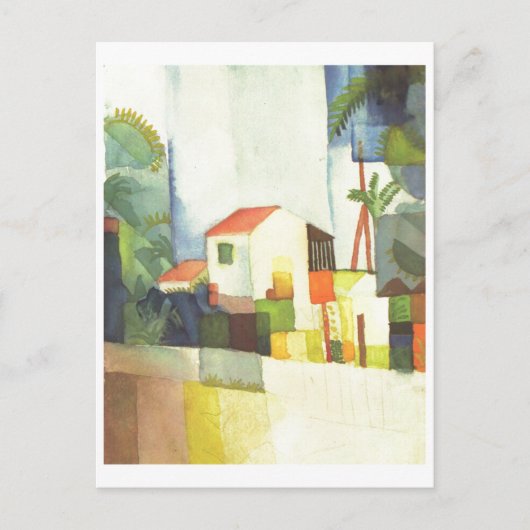 August Macke - Helles Haus 1914 Bright House ポストカード (正面)