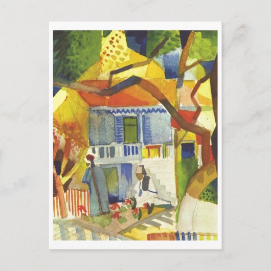 August Macke - Inner Court of Country House 1914 ポストカード (正面)