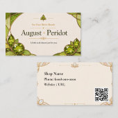 August Peridot Birthstone Shop Card 名刺