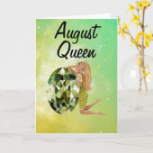 August Queen Birthday Card カード (黄色い花)