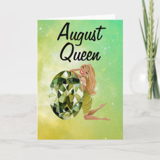 August Queen Birthday Card カード