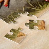 August Retro Beachside Pin-Up Girl Vibes ジグソーパズル (側面)