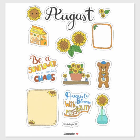 August sticker sheet - Late summer Glow シール (シート)