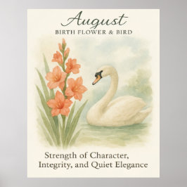 August Swan Scripture Christian Inspirational  ポスター