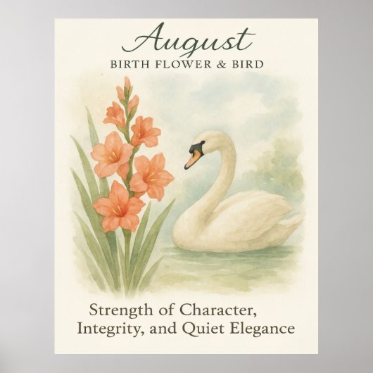 August Swan Scripture Christian Inspirational  ポスター (正面)
