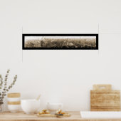 Augusta, GA Skyline写真1918 ポスター (キッチン)