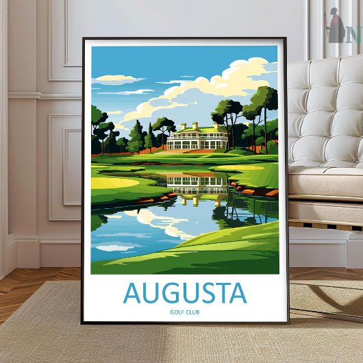 Augusta Golf Course Travel Print Wall Art Augusta  ポスター