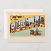 Augusta, Maineヴィンテージラージレター ポストカード (正面/裏面)