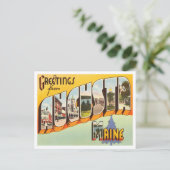 Augusta, Maine Vintage Travelからの挨拶 ポストカード (スタンド正面)