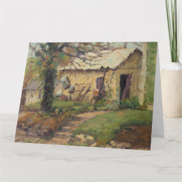 Augusta Missouri Homeの後ろに置かれた風光明媚な古いツール カード