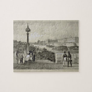 Auguste Bry (版木、銅版、版画)著刻まれるLe Louvre ジグソーパズル