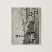 Auguste Bry (版木、銅版、版画)著刻まれるLe Louvre ジグソーパズル (縦)
