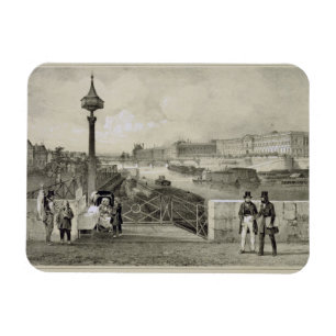 Auguste Bry (版木、銅版、版画)著刻まれるLe Louvre マグネット