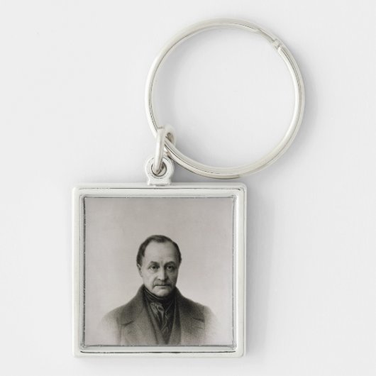 Auguste Comte、フランスのな哲学者のポートレート キーホルダー (正面)