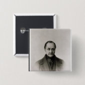Auguste Comte、フランスのな哲学者のポートレート 缶バッジ (正面&裏面)