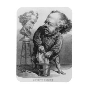 Auguste Preault (1809-79年)、「Le Bouからの風刺漫画 マグネット