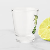 August's Birthstone Dragon：ペリドット ショットグラス (左)