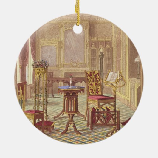 AugustusチャールズPugi著Puginのゴシック様式家具、 セラミックオーナメント (裏面)