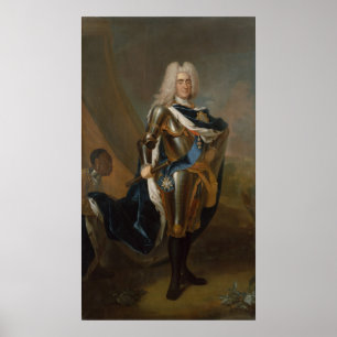 Augustus王1730年の前のポーランドのII、 ポスター
