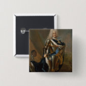 Augustus王1730年の前のポーランドのII、 缶バッジ (正面&裏面)