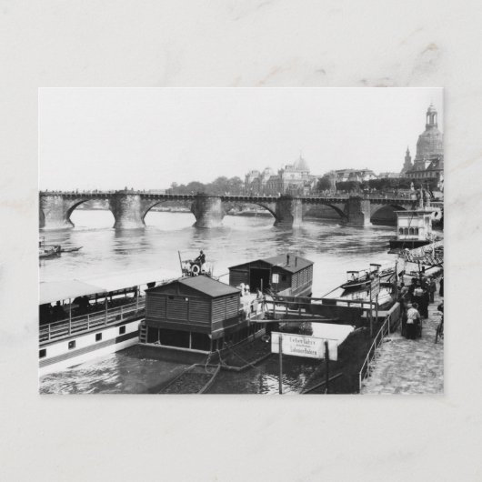 Augustus Bridge, Dressden, c.1910 ポストカード (正面)