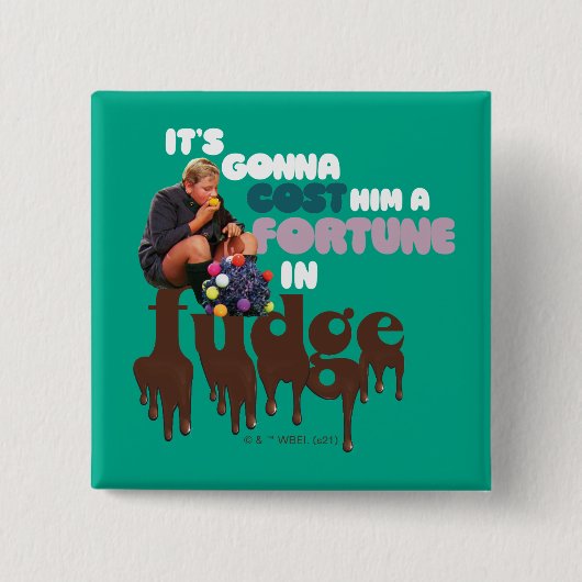 Augustus Gloop - A Fortune in Fudge 缶バッジ (正面)