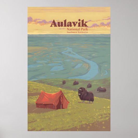 Aulavik National Park Northwest Territories Canada ポスター (正面)