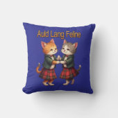 Auld Lang Feline Orange Cats Dancing Ceilidh  クッション (正面)