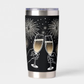 Auld Lang Syne Lyrics New Year's Eve Toast Custom 保温保冷タンブラー (背面)